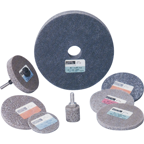 Meule homog&egrave;ne &agrave; faible densit&eacute; de s&eacute;rie 500 Standard Abrasives, 3" x 1/4", Arbre de 1/4", Grain de Moyen, Oxyde d'aluminium Chandler Sales