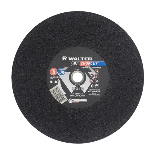 Chopcut Cut-Off Wheel, 14" x 3/32", 1" Arbor, Type 1, Aluminum Oxide, 4400 RPM Chandler Sales