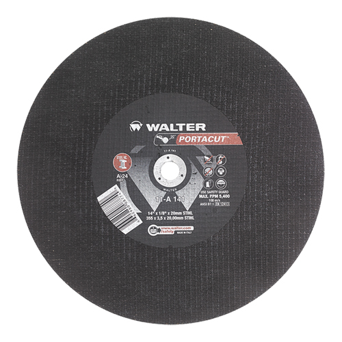 Portacut High Speed Cut-Off Wheel, 14" x 1/8", 3/4" Arbor, Type 1, Aluminum Oxide, 5400 RPM Chandler Sales