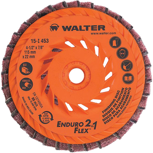 Meule &agrave; lamelles Enduro-Flex 2-in-1, 4-1/2" x 5/8"-11, Grain 80, C&eacute;ramique Chandler Sales