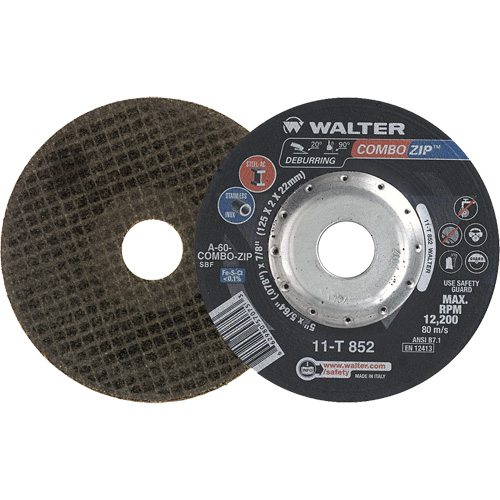 Right Angle Grinder Reinforced Cut-Off Wheels - Combo Zip, 5" x 5/64", 7/8" Arbor, Type 27 Chandler Sales