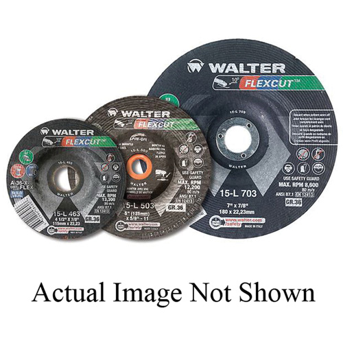 FLEXCUT Grinding Wheel, 3", 36 Grit, Aluminum Oxide, 3/8", 20400 RPM, Type 29 Chandler Sales