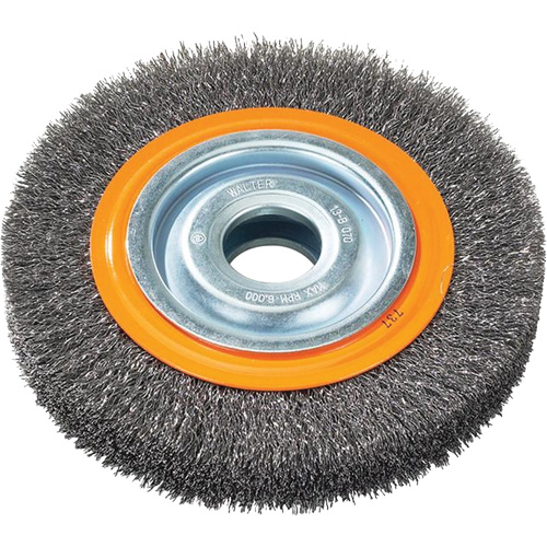 Brosses rotatives &agrave; fils torsad&eacute;s d'&eacute;tabli, 6" dia., Fils 0,0118", Arbre 1/2" - 1/4" Chandler Sales