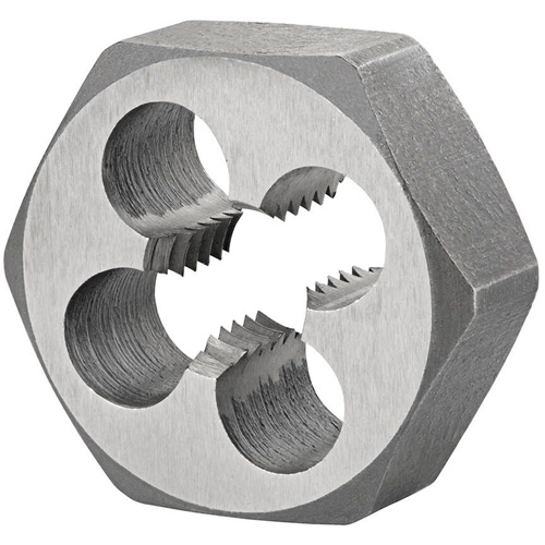 Hexagon Rethreading Bolt Die, 1.3" Dia., M16x2 Thread, High Speed Steel Chandler Sales