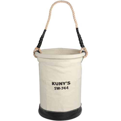 Heavy-Duty Buckets, 11" L x 11" W x 16" H, Canvas, Beige Chandler Sales