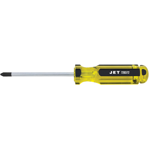 Phillips Jumbo Handle Screwdriver, #2, 4" L, Plastic/Steel/Aluminium/Wood/Cushion Grip/Magnetic/ESD-Safe Handle Chandler Sales