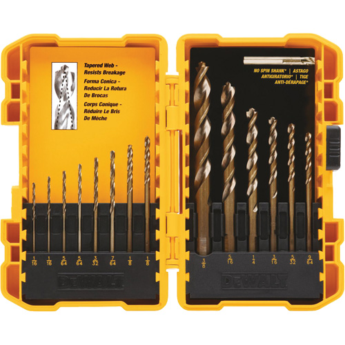 Pilot Point&reg; Drill Bit Set, 14 Pieces, High Speed Steel Chandler Sales