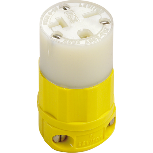 2-Pole 3-Wire Grounding Straight Blade Connector, 5-20P, Nylon Chandler Sales