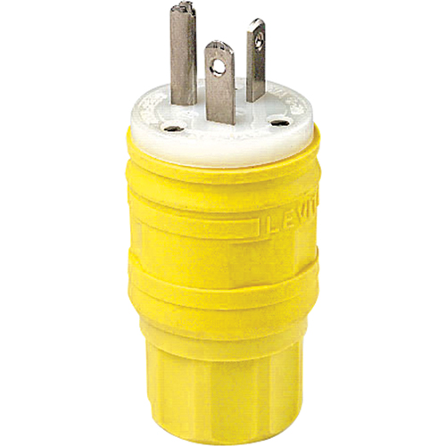 Wetguard Watertight Straight Blade Plug, Plastic, 20 A, 250 V Chandler Sales