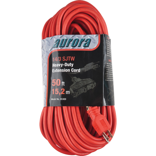 Cordon rallonge en vinyle, Ext&eacute;rieur, SJTW, AWG 14/3, 15 A, 3 prise(s), 50' Chandler Sales