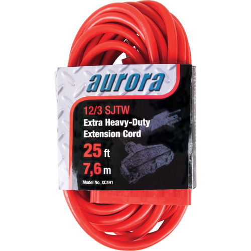 Cordon rallonge en vinyle, Ext&eacute;rieur, SJTW, AWG 12/3, 15 A, 3 prise(s), 25' Chandler Sales