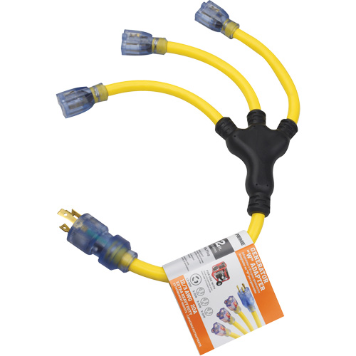 Adaptateurs pour g&eacute;n&eacute;ratrice, Ext&eacute;rieur, STOW, AWG 12/3, 30 A, 3 prise(s), 2' Chandler Sales