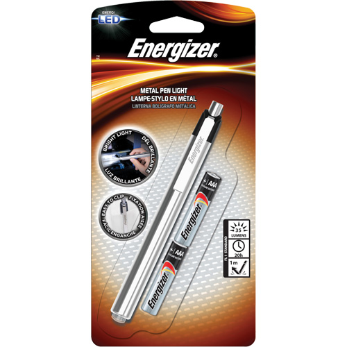 Pen Light, LED, 35 Lumens, Aluminum Body, AAA Batteries, Included Chandler Sales