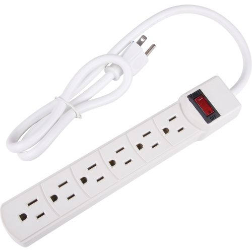 Surge Suppressor, 6 Outlets, 200 J, 1875 W, 3' Cord Chandler Sales