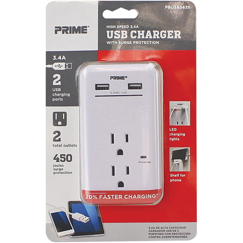 Chargeur USB Prime avec protection contre la surtension Chandler Sales
