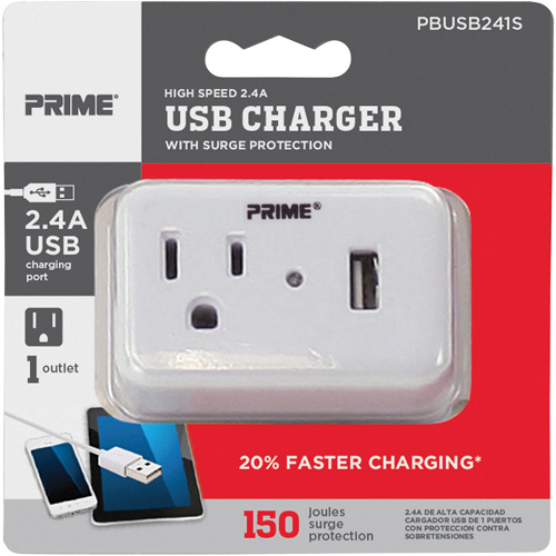 Prime&reg; USB Charger with Surge Protector Chandler Sales