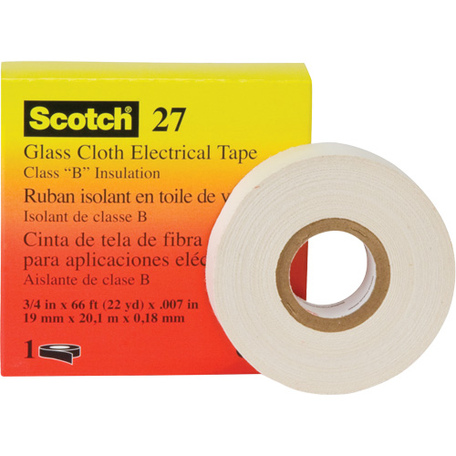 Scotch&reg; 27 Glass Cloth Electrical Tape, 12 mm (1/2") W x 20 m (66') L Chandler Sales