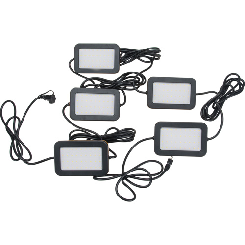 LED String Work Lights, 5 Lights, 50' L, Plastic Housing Chandler Sales