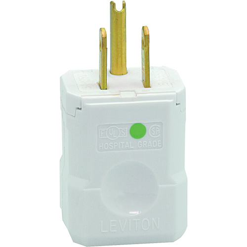 Hospital Grade Extension Plug, Nylon, 15 A, 125 V Chandler Sales