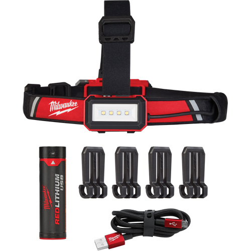 Low-Profile USB Headlamp, LED, 600 Lumens, 2 Hrs. Run Time, Rechargeable Batteries Chandler Sales