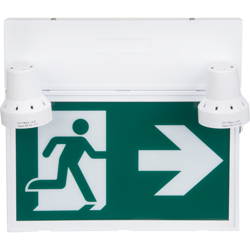 Running Man Sign with Security Lights, LED, Battery Operated/Hardwired, 12-1/10" L x 11" W, Pictogram Chandler Sales