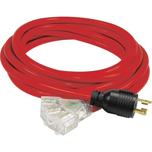 Generator Extension Cord with Tritap, STW, 10 AWG, 3 Outlet(s), 25' Chandler Sales