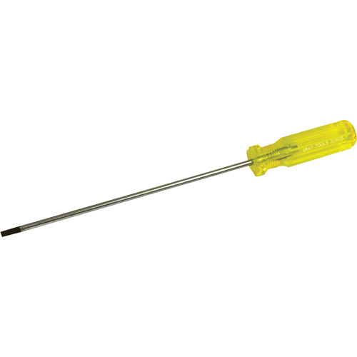 Slotted Electrician's Screwdriver, 3/16" Tip, Round, 11-1/2" L, Plastic Handle Chandler Sales
