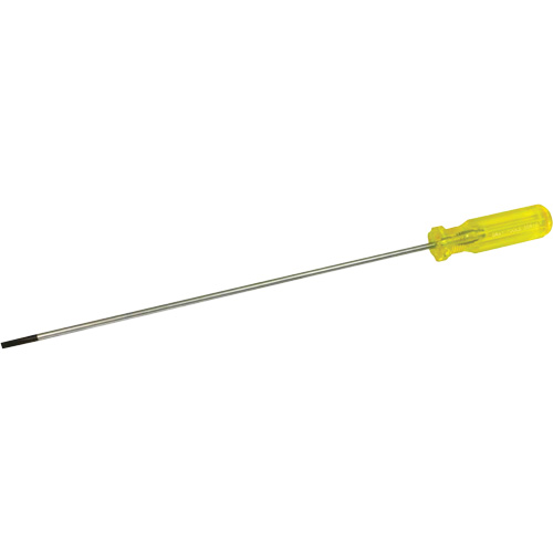 Electrician's Slotted Screwdriver, 3/16" Tip, Round, 15-1/2" L, Plastic Handle Chandler Sales