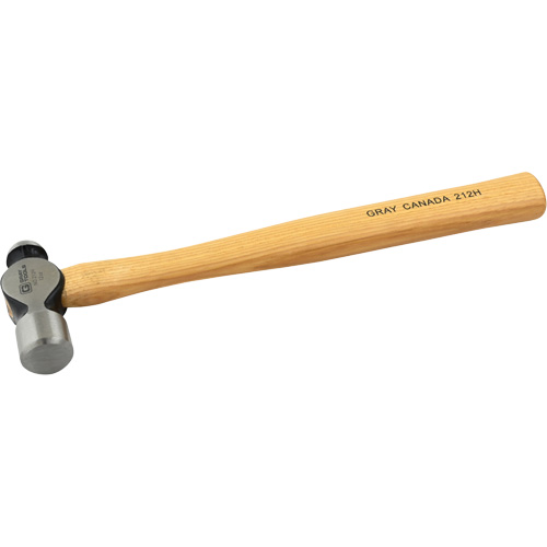 Ball Pein Hammer, 12 oz. Head Weight, Plain Face, Wood Handle Chandler Sales