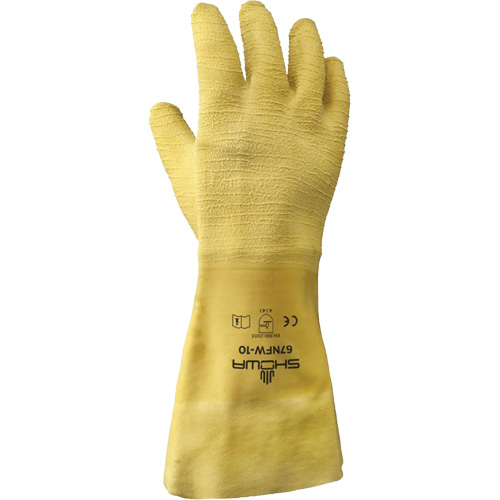 Gants pour usage g&eacute;n&eacute;ral 67NFW, 10/Grand, R&ecirc;vetement Latex de caoutchouc, Enveloppe en Coton Chandler Sales