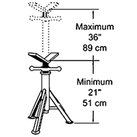 Heavy-Duty Pipe Jack, 2500 lbs. Load Capacity Chandler Sales
