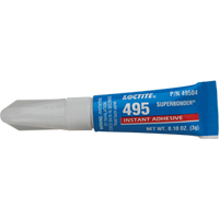 Adh&eacute;sif instantan&eacute; Super Bonder 495, Transparent, Tube, 3 g Chandler Sales