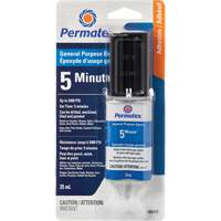 PermaPoxy 5 Minute General Purpose Epoxy, 29.5 ml, Epoxy, Two-Part, Clear Chandler Sales