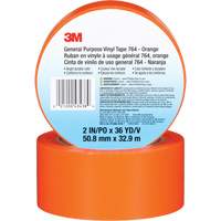 764 General-Purpose Vinyl Tape, 50.8 mm (2") W x 32.9 m (108') L, 5 mils, Orange Chandler Sales