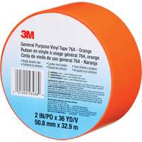 764 General-Purpose Vinyl Tape, 50.8 mm (2") W x 32.9 m (108') L, 5 mils, Orange Chandler Sales
