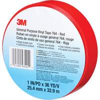 764 General-Purpose Vinyl Tape, 25.4 mm (1") W x 32.9 m (108') L, 5 mils, Red Chandler Sales