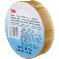 764 General-Purpose Vinyl Tape, 25.4 mm (1") W x 32.9 m (108') L, 5 mils, Clear Chandler Sales