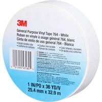 764 General-Purpose Vinyl Tape, 25.4 mm (1") W x 32.9 m (108') L, 5 mils, White Chandler Sales