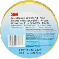 Ruban en vinyle pour travaux g&eacute;n&eacute;raux 764, 25,4 mm (1") la x 32,9 m (108') lo, 5 mils, Jaune Chandler Sales