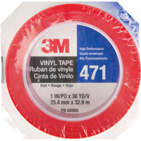 Ruban en vinyle 471, 25,4 mm (1") la x 32,9 m (108') lo, 5,3 mils, Rouge Chandler Sales
