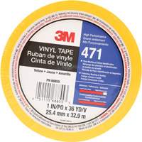 Ruban en vinyle 471, 25,4 mm (1") la x 32,9 m (108') lo, 5,2 mils, Jaune Chandler Sales