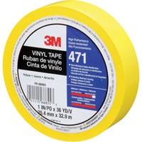 471 Vinyl Tape, 25.4 mm (1") W x 32.9 m (108') L, 5.3 mils, Yellow Chandler Sales