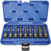 BNH-912 1/2" Drive SAE Ball Nose Hex Impact Socket Set, Hex, 1/2" Drive, 9 Pcs Chandler Sales