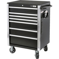 HDRC2807 HD Series Roller Cabinet, 7 Drawers, 27-4/5" W x 21-27/50" D x 40-31/100" H, Black Chandler Sales