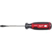 Slotted Screwdriver, 1/4" Tip, Round, 211 mm L, Cushion Grip Handle Chandler Sales