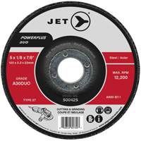 Powerplus DUO Cutting/Grinding Wheel, 4-1/2" x 1/8", 7/8" Arbor, Type 27, A30DUO Grit Chandler Sales