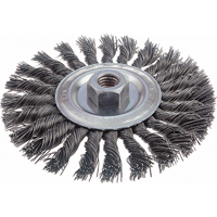 Knot Wire Wheel Brushes - Standard Twist Knot, 6" Dia., 0.023" Fill, 5/8"-11 Arbor, Steel Chandler Sales