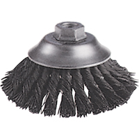 Brosses-boisseau &agrave; fils nou&eacute;s - Brosse-boisseau &eacute;vas&eacute;e, Dia. 6", Fils 0,02", Arbre 5/8"-11, Acier Chandler Sales