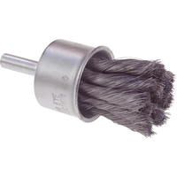 Knot Wire End Brush, 1/2" Dia., 0.014 Wire Dia., 1/4" Shank Chandler Sales