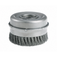 Knot Wire Cup Brushes with Bridle - Heavy-Duty, 4" Dia. x 5/8"-11 Arbor Chandler Sales